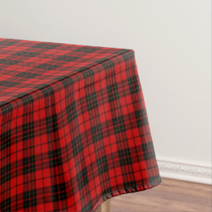 Brodie tartan red black plaid tablecloth