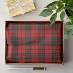 Brodie tartan red black plaid tissue paper