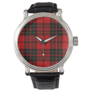 Brodie tartan red black plaid watch