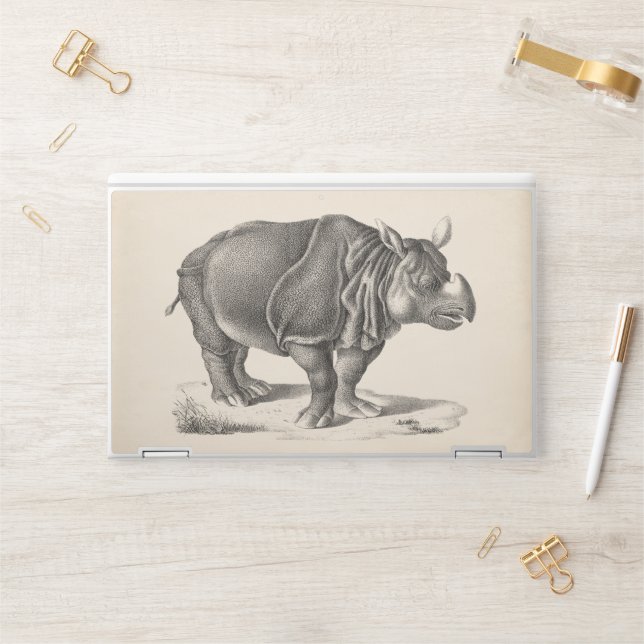 Brodtmann Rhinoceros Sketch HP Laptop Skin (Desk)
