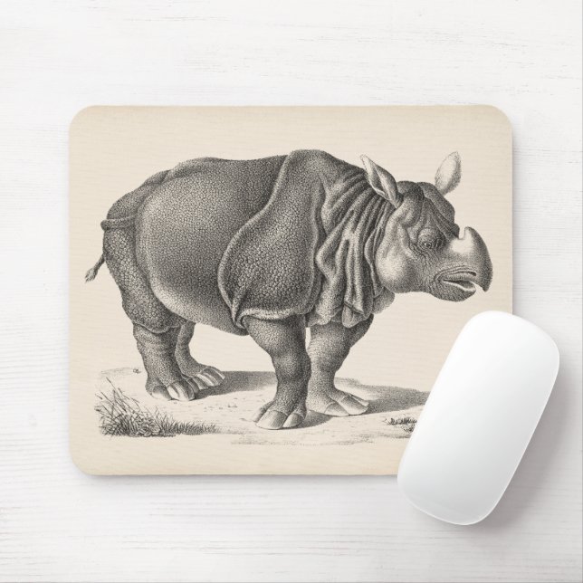 Brodtmann Rhinoceros Sketch Mouse Pad (With Mouse)