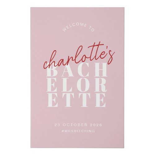 Brody Bachelorette Welcome Sign Canvas