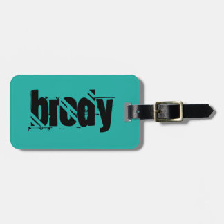 Brody Black and Blue Luggage Tag. Tag