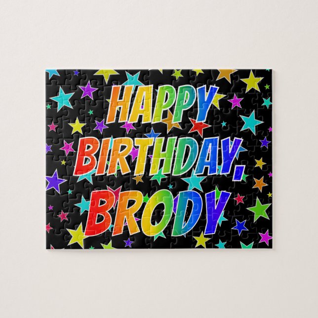 "BRODY" First Name, Fun "HAPPY BIRTHDAY" Jigsaw Puzzle (Horizontal)