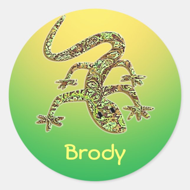 Brody Gecko / Salamander / Lizard Sticker 1 (Front)