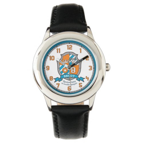 Brody letter B name meaning crest wolf orange Watch