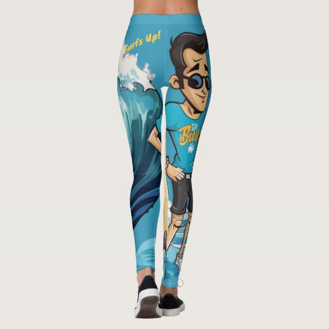 Brody Ocean Wavecrest Leggings (Back)