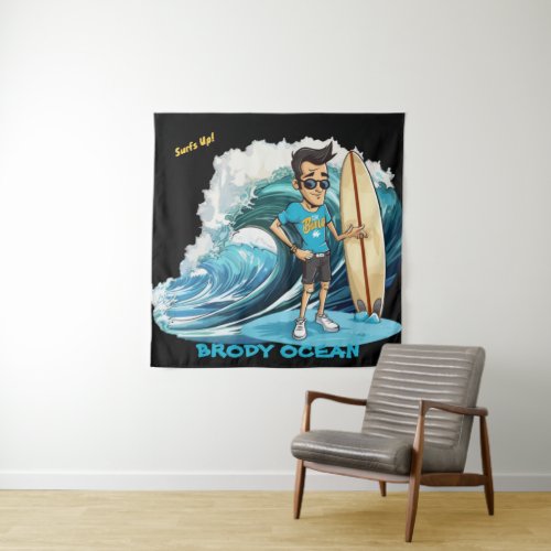 Brody Ocean Wavecrest Tapestry