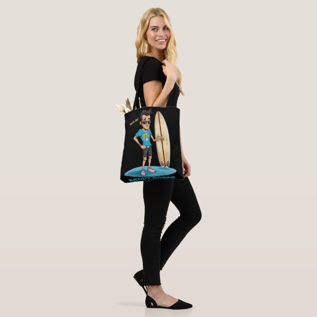 Brody Ocean Wavecrest Tote Bag (On Model)