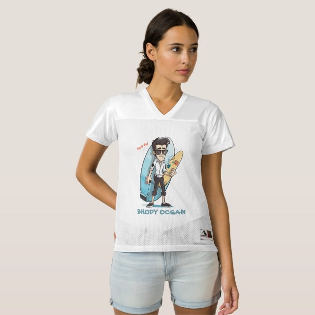 Brody Ocean Wavecrest Women's Football Jersey (Front Full)