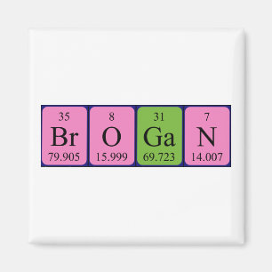 Brogan periodic table name magnet