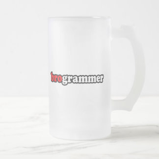 BROGRAMMER FROSTED GLASS BEER MUG