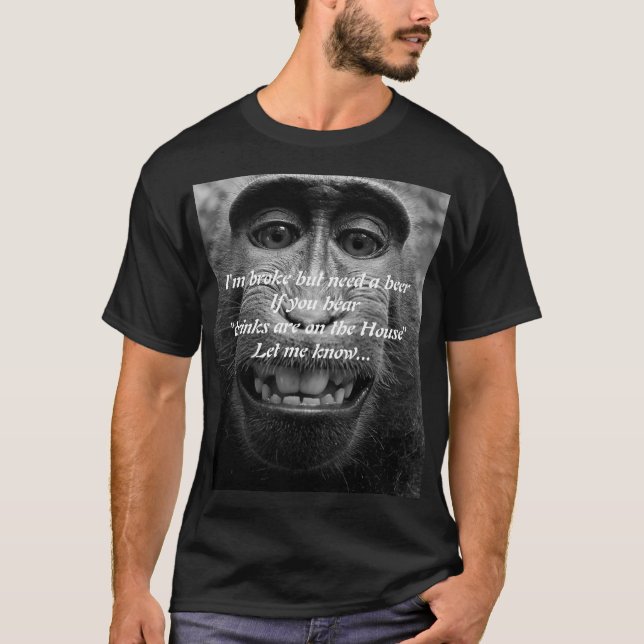 Broke beer drinker T-Shirt (Front)