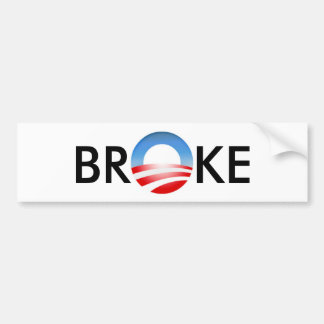 BROKE OBAMA BUMPER STICKER