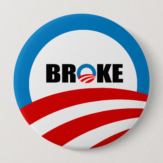 BROKE PINBACK BUTTON (Front)
