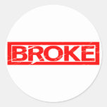 Broke Stamp Classic Round Sticker