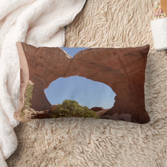Broken Arch at Arches National Park Lumbar Pillow (Blanket)