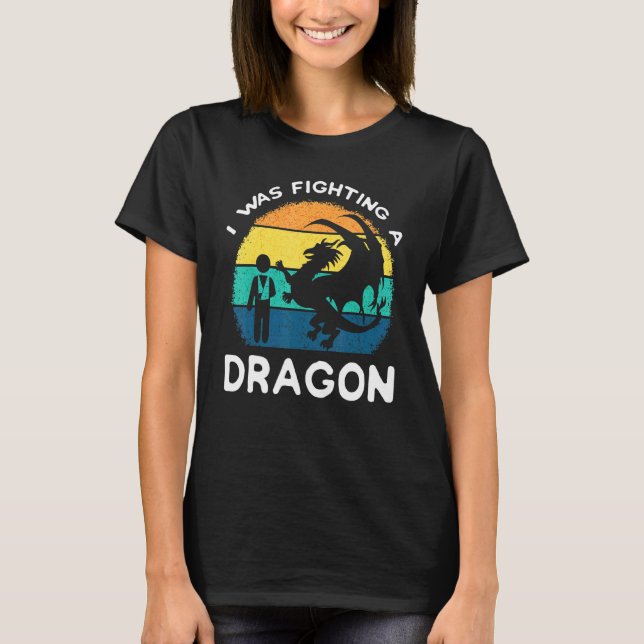 Broken Arm Dragon Shoulder Injury Surgery Recovery T-Shirt (Front)