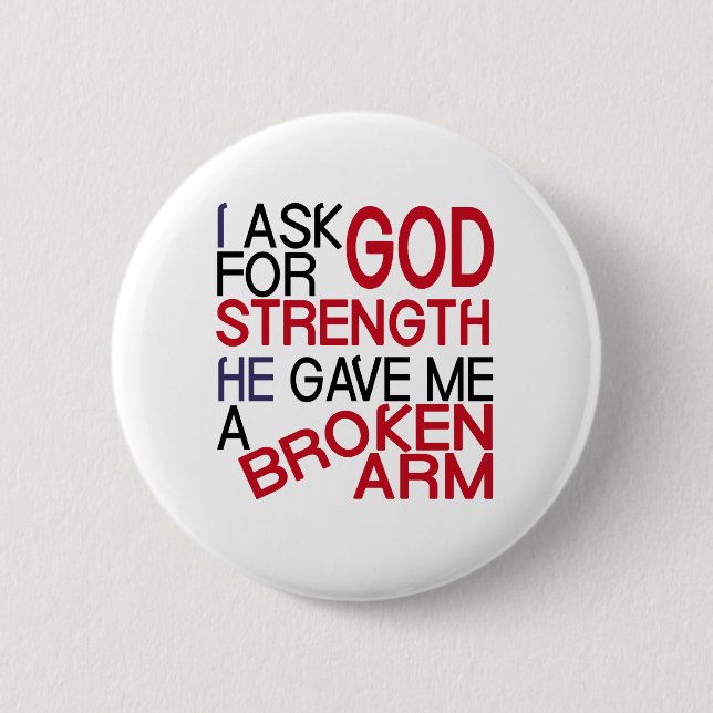Broken arm form god button (Front)