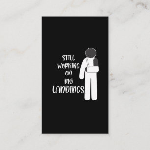 Broken Arm Get Well Stuntman Kid Business Card