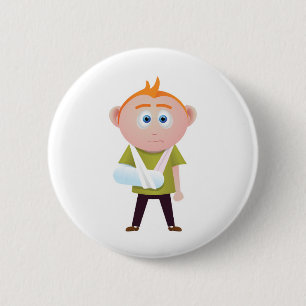 Broken Arm Pinback Button