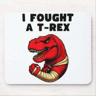 Broken Arm Recovery T-rex Kids Boys Dinosaur  Mouse Pad