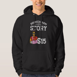 Broken Arm Story 15 BACKPRINT Broken Bone Hoodie