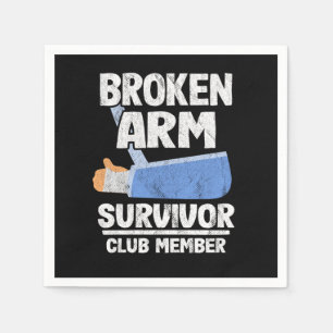 Broken Arm Survivor Club Member Get Well Gift Napkins