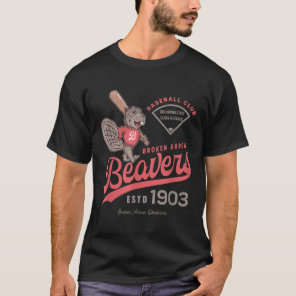 Broken Arrow Beavers Minor League Retro Baseball T T-Shirt