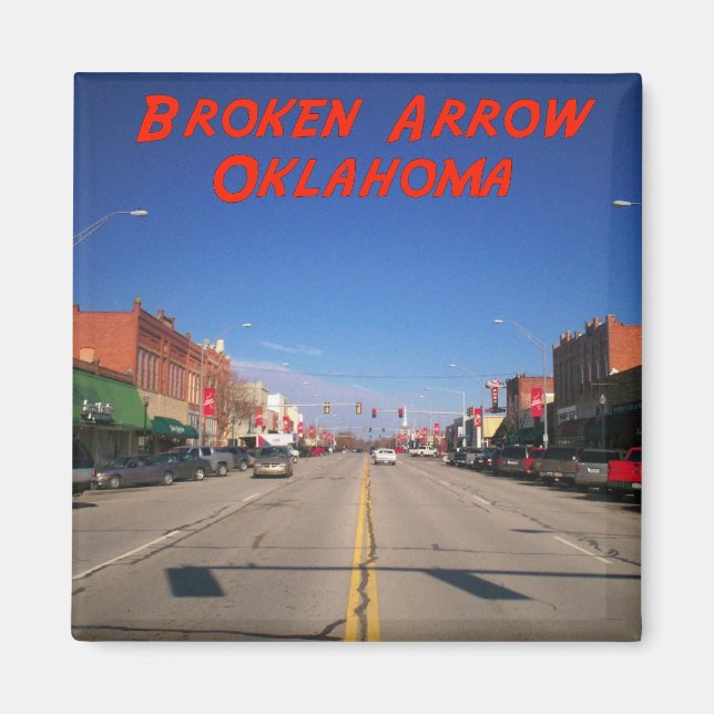Broken Arrow Oklahoma Downtown View Magnet (Front)