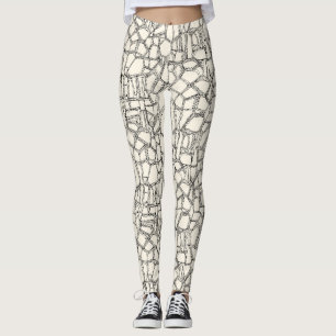 BROKEN black off white Leggings