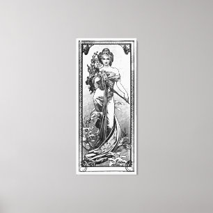 Broken Blossoms by Alphonse Mucha Canvas Print