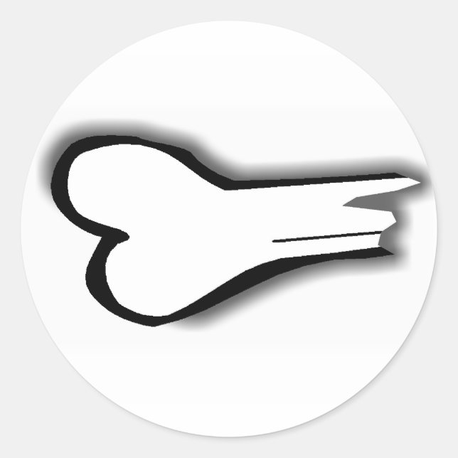 Broken Bone Classic Round Sticker (Front)