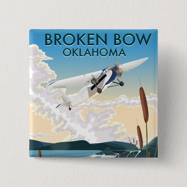 Broken Bow Oklahoma Button (Front)