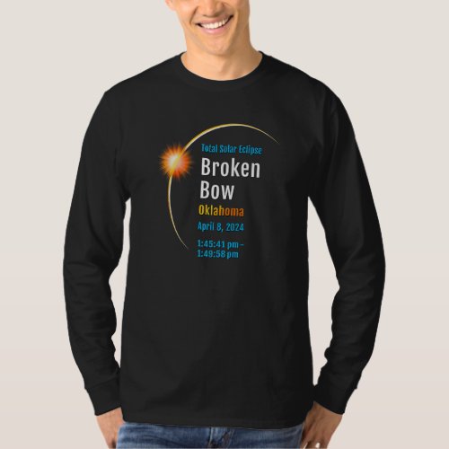 Broken Bow Oklahoma Ok Total Solar Eclipse 2024 1 T_Shirt