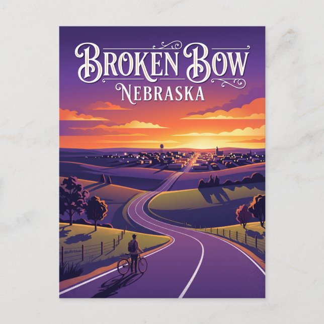 Broken Bow USA Postcard (Front)