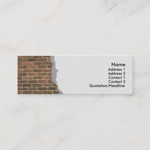 Customizable Broken Brick Wall Profile Card Business Card Templates