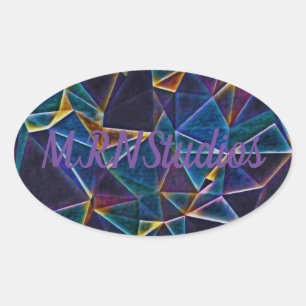 Broken Bubbles   Oval Sticker