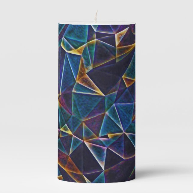 Broken Bubbles  Pillar Candle (Front)
