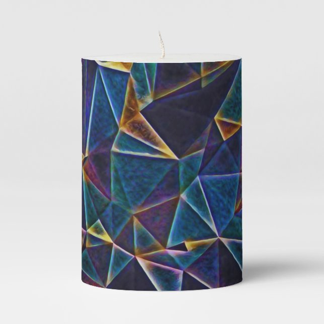 Broken Bubbles  Pillar Candle (Front)