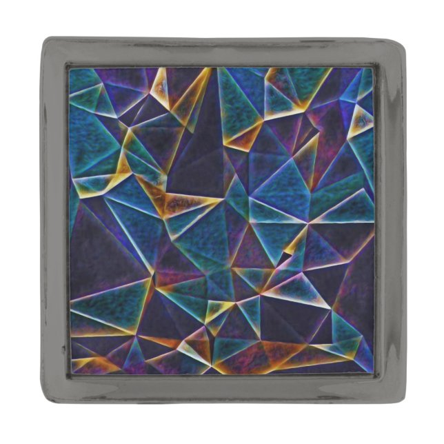 Broken Bubbles  Silver Finish Lapel Pin (Front)