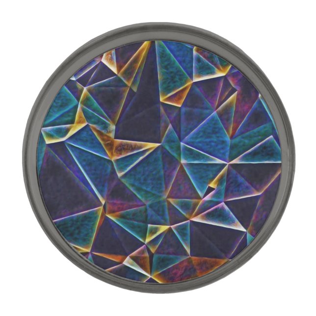 Broken Bubbles  Silver Finish Lapel Pin (Front)