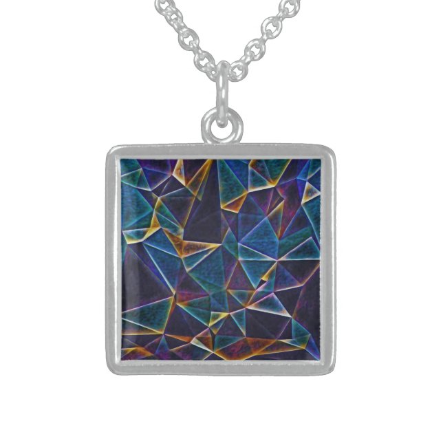 Broken Bubbles  Silver Plated Necklace (Front)