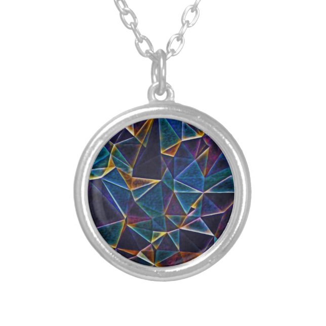 Broken Bubbles  Silver Plated Necklace (Front)