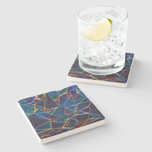 Broken Bubbles  Stone Coaster (Side)