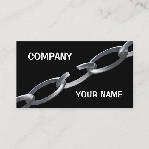 Broken chain business card template