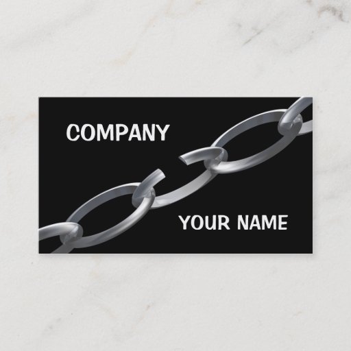 Customizable Broken chain business card template
