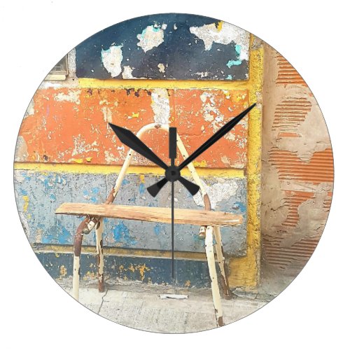 BROKEN CHAIRS 2 LARGE CLOCK