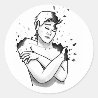 Broken Classic Round Sticker