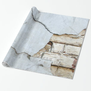 Broken Concrete Block Wall Wrapping Paper